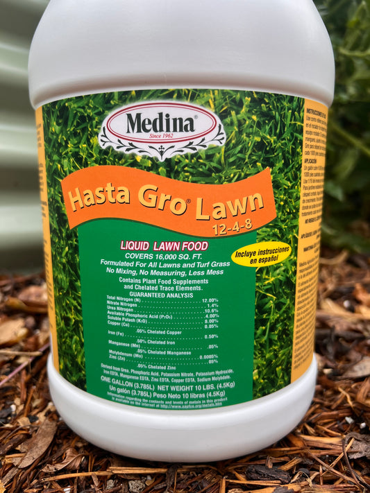 Medina Hasta Gro Lawn Food 1-Gallon, 12-4-8