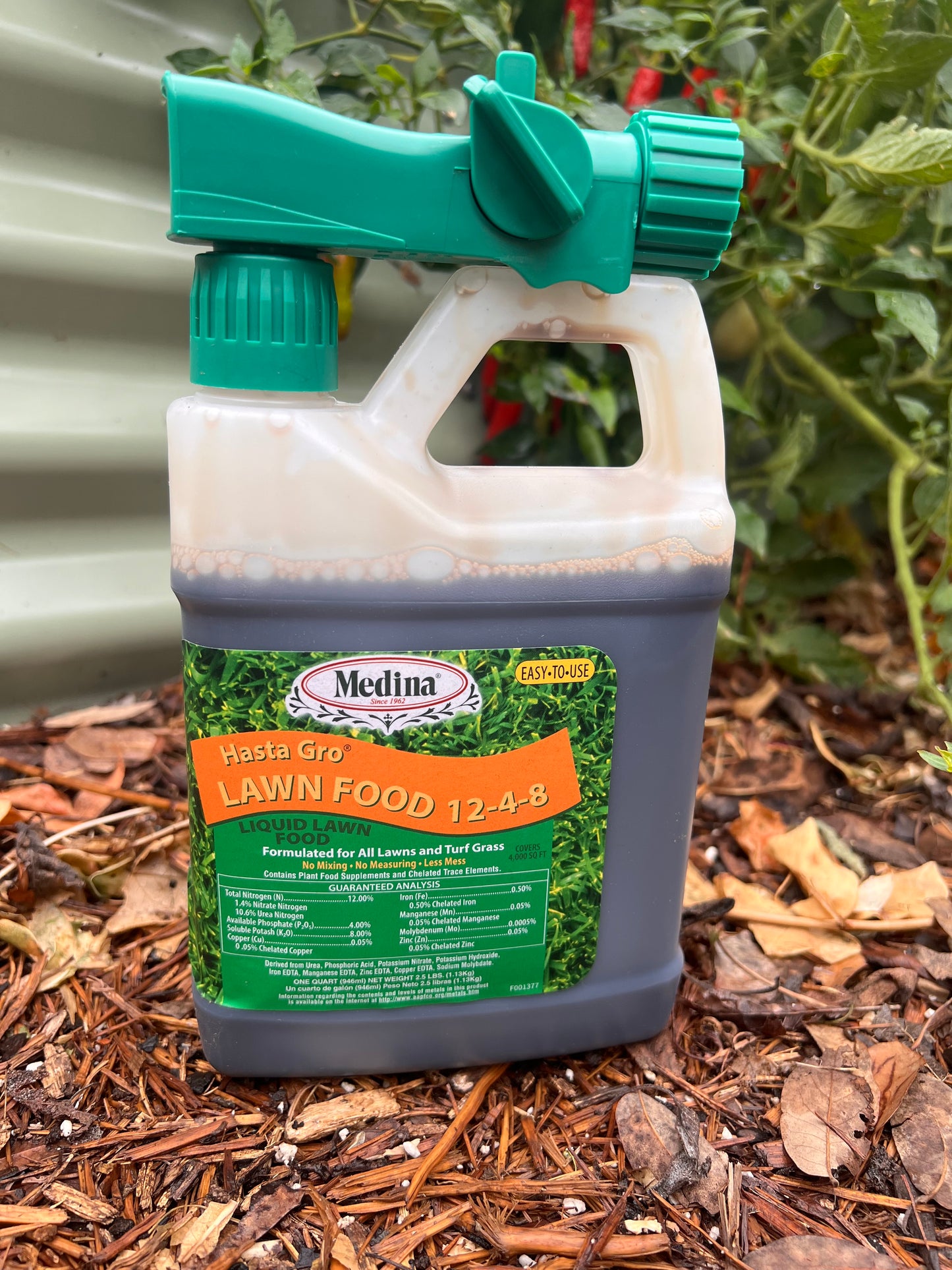 Medina Hasta Grow Lawn Food Hose End Sprayer, 12-4-8